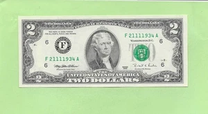 N1S .. 1995 ..UNCIRC $2  F 2111 1934 A .... 1995 $2  F-A    NICE NOTE - Picture 1 of 2