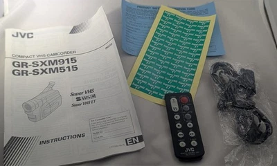 VICÁMARA VHS JVC Compacta Gr-Sxm515 SXM915 CONTROL REMOTO MANUAL con cable de batería Foto 1 de 4