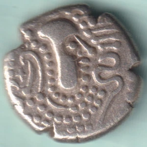 ANCIENT INDIA 3/4 CENTURY INDO SASSANIAN SILVER DRACHMA RARE COIN - Picture 1 of 2