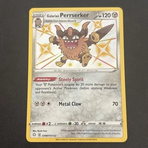 Galarian Perrserker SV087/SV122 Shiny Holo Rare SWSH: Shining Fates Pokémon 2021 - Bild 1 von 2