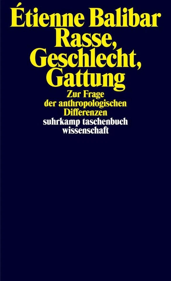 Rasse, Geschlecht, Gattung | Étienne Balibar | 2025 | deutsch - Bild 1 von 2