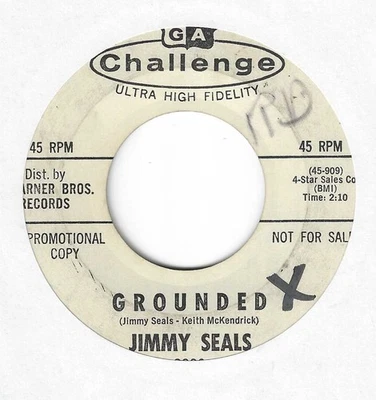 GARAGE 45 ON CHALLENGE (PROMO) JIMMY SEALS - "GROUNDED"  SOLID VG - Image 1 of 2