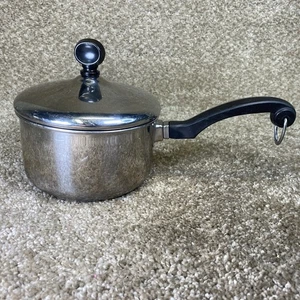 Vintage Farberware Aluminum Clad 1 Qt Stainless Steel Pot Sauce Pan With Lid USA - Picture 1 of 8