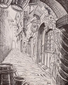 Lord of the Rings Ivan Cavini Original Opera 40x50 Pulledro Rising Lucca 2012 - Picture 1 of 12