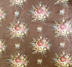 Vtg Ralph Lauren Floral Decorator Fabric Heavy Woven 52" Wide / By The Yd. - Picture 1 of 12