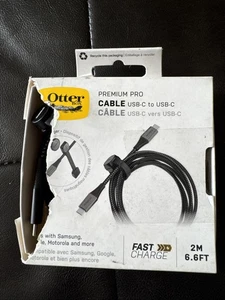 OtterBox Premium Pro USB-C to USB-C Fast Charge 2M Cable - Haunted Hour (Black) - Picture 1 of 4
