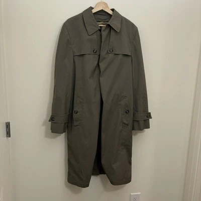 Vintage Christian Dior Monsieur Trench Coat Overcoat Mens 42R Wool Lined 90s - Image 1 of 4