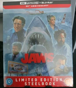 🎬Jaws Steelbook Limited Edition 50th Anniversary ,New&Sealed,Freepost📬 - Picture 1 of 3