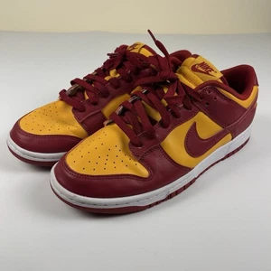 Nike Dunk Sneakers basse in pelle giallo bordeaux DD1391 701 da uomo taglia 8,5 - Foto 1 di 12