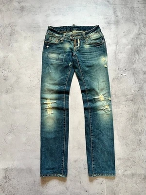 Dsquared2 Low Rise Distressed Denim Jeans "Rich Men Poor Men" Size 38 Women's - Image 1 of 4