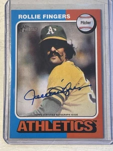 2024 Topps Heritage High Number Real One Auto Rollie Fingers Reverse AUTO RARE - Picture 1 of 2