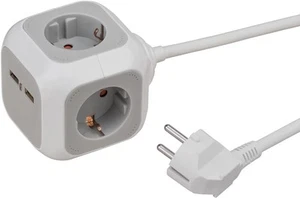 Brennenstuhl ALEA-Power USB-Charger Steckdosenblock/Steckdosenwürfel 4-fach (mit - Photo 1/6