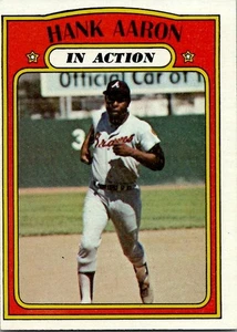 Topps Hank Aaron Braves 1972 en acción #300 estado excelente/como nuevo (3) - Imagen 1 de 2