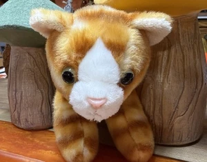 Aurora 8 Zoll Orange Tabby Kätzchen Plüschtier Stofftier Top Zustand Tushy Tag - Bild 1 von 10