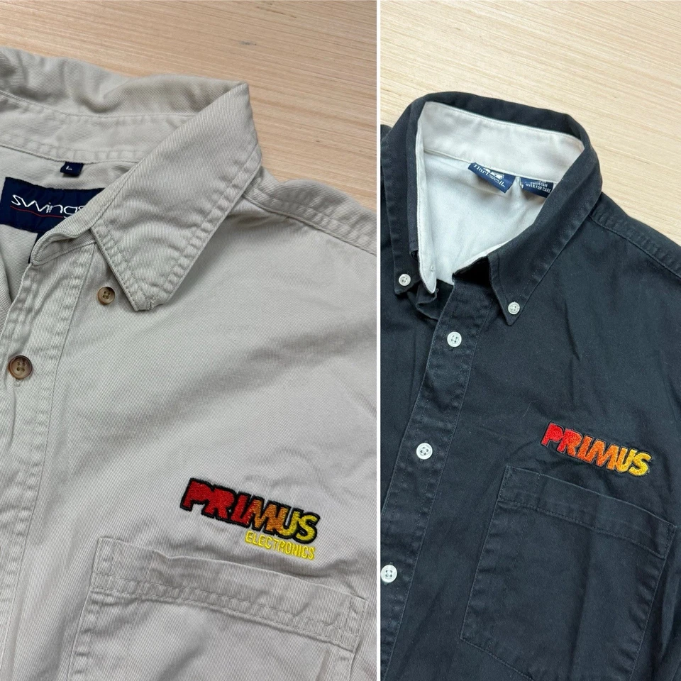 Lote Camisas Electrónicas Primus Vintage Años 90 Para Hombre Medianas Grandes Telecomunicaciones Foto 1 de 4