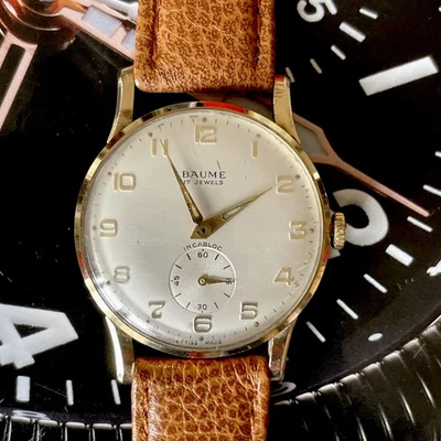 Reloj Manual Hombre Baume Vintage Hecho en Suiza Oro 9ct. Fábrica de Chaux de Fonds. Foto 1 de 4