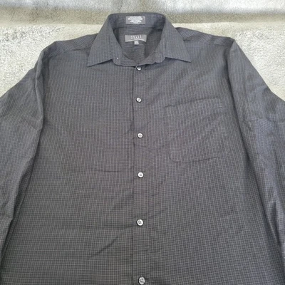 Crazy Horse Shirt Mens 15.5 32/33 Black Casual Pocket Button Up Shirt Sateen - Image 1 of 4