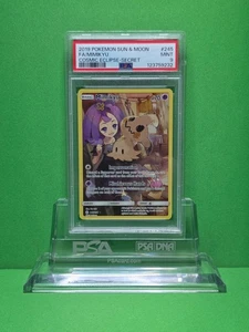 POKEMON 2019 COSMIC ECLIPSE MIMIKYU SECRET FULL ART 245 PSA 9 - Foto 1 di 2