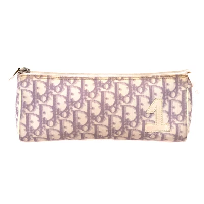 Auténtica bolsa de lona Christian Dior Trotter PVC púrpura plata Foto 1 de 4