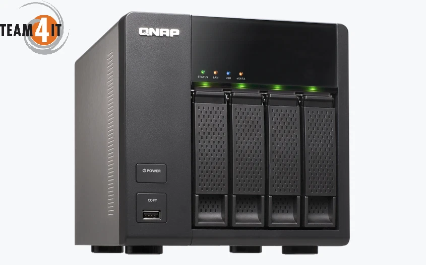 QNAP TS-420 NAS Server 1.6GHz / 512MB DDR3 4x3.5"/2.5" HDD/SSD - Image 1 of 4