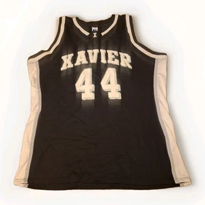 Maglia moschettieri Xavier University basket Russell atletica uomo XL 48 nera - Foto 1 di 11