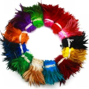 13 Color 1Strung 900PCS Dyeing Rooster Feathers 5-6Inch12-15Cm DIY Chicken Plume - Picture 1 of 25