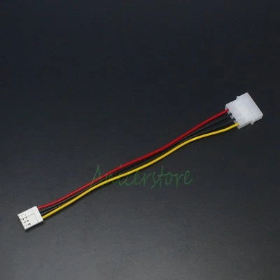 PC Computer 4 Pin Molex to 3.5" Floppy Drive FDD 4 pin Power Extension Cable - Image 1 of 4