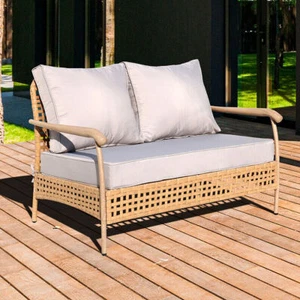 46“x26 Outdoor Loveseat Cushion Set, All-Weather Replacement Seat Cushions - Picture 1 of 34