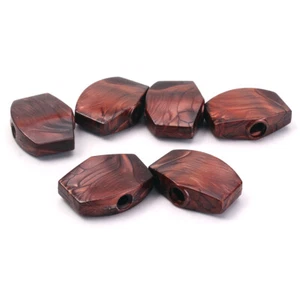 Set of 6 brown guitar machine head buttons - Picture 1 of 5