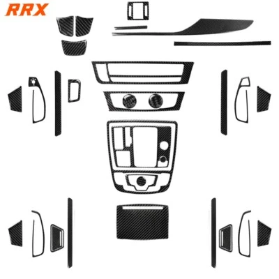 Kits de 36 piezas de fibra de carbono real embellecedor interior completo para Audi A6 S6 C7 A7 S7 12-18 Foto 1 de 4