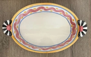 Mackenzie Childs Picadilly Au Gratin Baking Dish/Shallow Bowl 14.5" - Picture 1 of 10