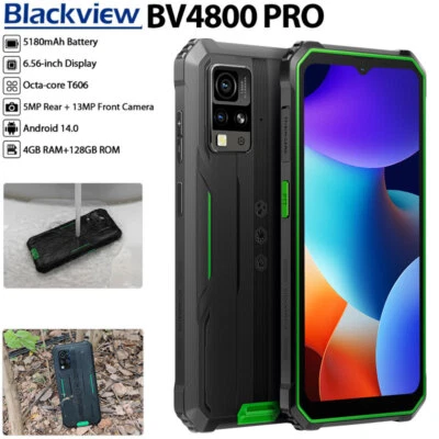 Blackview BV4800 PRO 4G LTE Rugged Smartphone Android 14 Mobile Water Resistant - Image 1 of 4