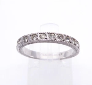 Anillo de eternidad de plata Art Deco - pasta antigua  - Imagen 1 de 20