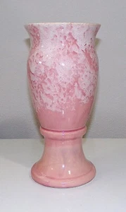 1950s Brush- McCoy Art Pottery Urn 10-1/4" White Splash Sponge PINK Vase #509 - Picture 1 of 12