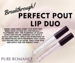 Pure Romance Perfect Pout Lip Duo Plumping Lip Gloss & Hydrating Lip Oil - Picture 1 of 2