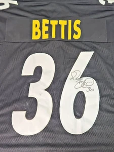 PITTSBURGH STEELERS RB JEROME BETTIS #36 SIGNED CUSTOM HOME JERSEY HOF 2015 XL - Picture 1 of 22