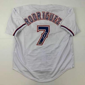 Facsimile Autographed Ivan Rodriguez Pudge Texas White Reprint Auto Jersey XL - Picture 1 of 4