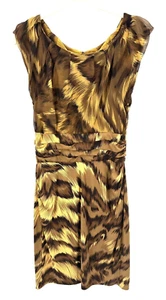 Diane Von Furstenberg Jamila Dress Womens 8 100% Silk Palace Tiger Animal Print - Picture 1 of 10
