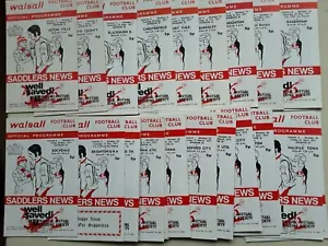WALSALL HOME PROGRAMME 1971-72 ALLE IN AUSGEZEICHNETEM ZUSTAND SIE WÄHLEN GEGNER - Bild 1 von 25