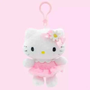 Hello Kitty - Floral Plüsch Figur Schlüsselanhänger Sanrio Original Manga NEU - Bild 1 von 1