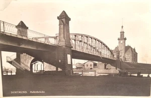 1922 German RPPC "Dortmund Hafenbrucke" or "Dortmund Harbor Bridge". #-1185 - Picture 1 of 15