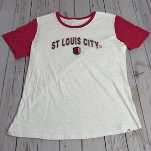 Camiseta gráfica del club de fútbol St Louis City SC para mujer camiseta grande manga corta blanca - Imagen 1 de 8