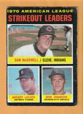 Sam McDowell Mickey Lolich Bob Johnson 1971 Topps #71 Detroit Tigers Creased - Image 1 of 2