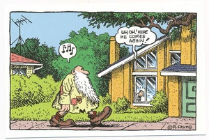 UH OH! Here He Comes Again! - Mr. Natural - R. Crumb Postkarte 166 - Bild 1 von 2