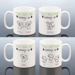 DOG DAD MUG Christmas Cup Birthday Gift Dog Mum Personalised Cat Owner Gift Dogs - Picture 1 of 8