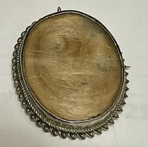 Eine Vintage Sterling Silber Trauer Haar Brosche/Anhänger. In gutem Zustand. - Bild 1 von 4