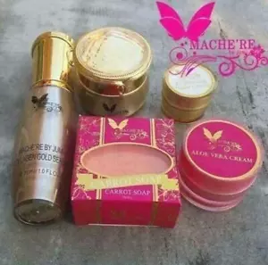 Machere Gold Cream Set Big Acne Freckles Wrinkle Natural Premium Skin Pink Set - Picture 1 of 12