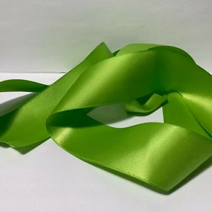 Ruban ceinture vert printemps brillant 1,5" x 12' polyester Nicole & Co 1 rouleau - Photo 1/12
