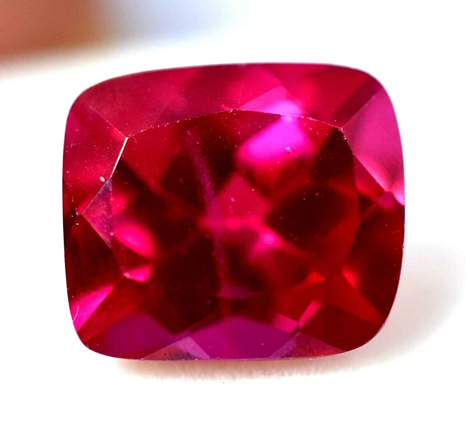 7.25 Ct Natural Pinkish Red Ruby Cushion Cut GGL Certified Treated Gemstone - Image 1 of 4