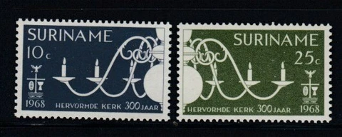 SURINAME Reformed Church of Paramaribo MNH set Cover